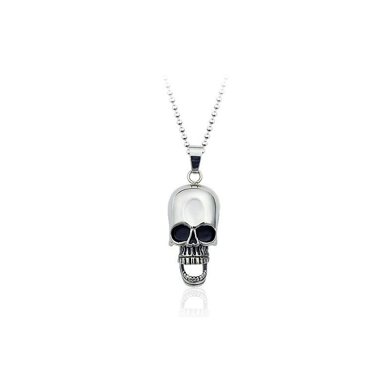 Neuer Herren-Anhänger Mit Menschlichem Totenkopf Aus Titan – Inklusive Kette Neuer Herren-Anhänger Mit Menschlichem Totenkopf Aus Titan – Inklusive Kette