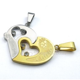 Modische Halskette Mit Kuss-Puzzle-Anhänger Aus Titan Für Paare, Liebesgeschenk (Kostenlose Kette) (Ein Paar)