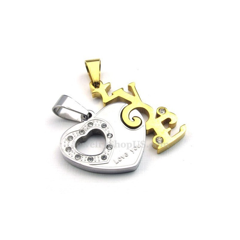 Modische Halskette Mit Herzanhänger Für Paare Aus Titan (Kostenlose Kette) (Ein Paar) Modische Halskette Mit Herzanhänger Für Paare Aus Titan (Kostenlose Kette) (Ein Paar)