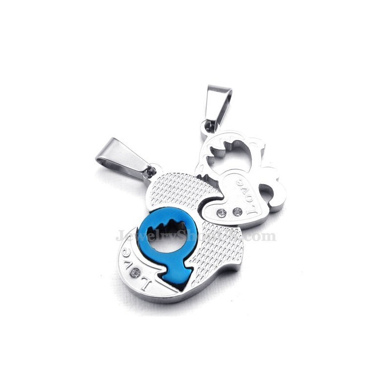 Titan-Halskette Mit Zwei Herzen Als Anhänger Für Paare (Kostenlose Kette) (Ein Paar) Titan-Halskette Mit Zwei Herzen Als Anhänger Für Paare (Kostenlose Kette) (Ein Paar)