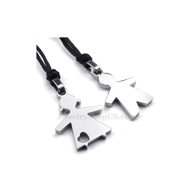 Halskette Mit Anhänger Aus Silber Und Titan Für Sie Und Ihn (Kostenlose Kette) (Ein Paar) Halskette Mit Anhänger Aus Silber Und Titan Für Sie Und Ihn (Kostenlose Kette) (Ein Paar)
