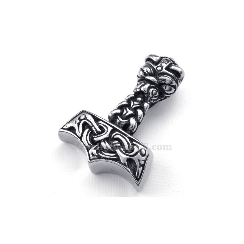 Halskette Mit Thorshammer-Anhänger Aus Titan (Kostenlose Kette) Halskette Mit Thorshammer-Anhänger Aus Titan (Kostenlose Kette)