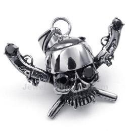 Exquisite Halskette Mit Piratenschädel-Anhänger Aus Titan (Inkl. Kette)