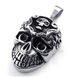 Elegante Halskette Mit Totenkopf-Anhänger Aus Titan (Inkl. Kette)
