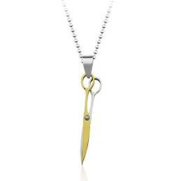 Goldener Scheren-Modeanhänger Aus Titan – Inklusive Kette
