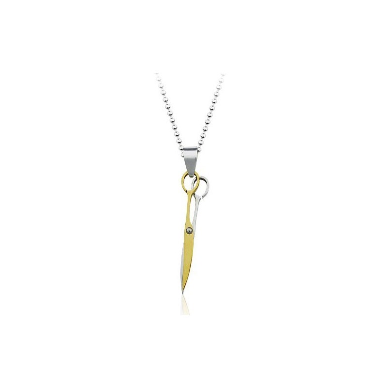 Goldener Scheren-Modeanhänger Aus Titan – Inklusive Kette Goldener Scheren-Modeanhänger Aus Titan – Inklusive Kette