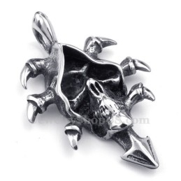 Atemberaubende Halskette Mit Totenkopf-Anhänger Aus Titan (Kostenlose Kette)