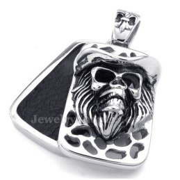 Cards Halskette Mit Totenkopf-Anhänger Aus Titan (Kostenlose Kette)