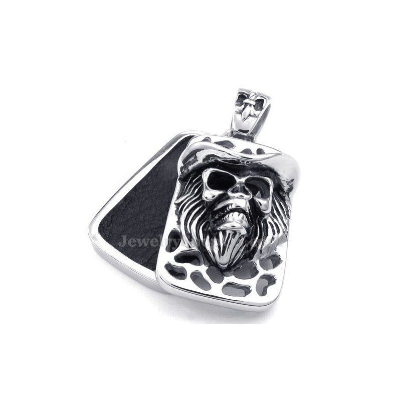 Cards Halskette Mit Totenkopf-Anhänger Aus Titan (Kostenlose Kette) Cards Halskette Mit Totenkopf-Anhänger Aus Titan (Kostenlose Kette)