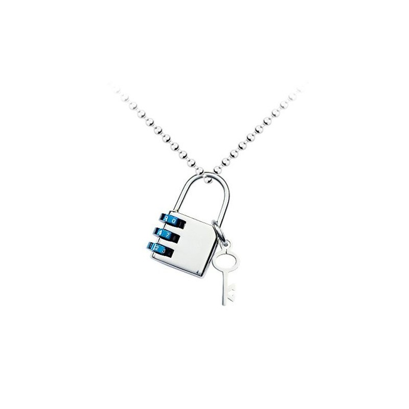 Modischer Herren-Anhänger Mit Zahlenschloss Und Schlüssel Aus Titan – Kostenlose Kette Modischer Herren-Anhänger Mit Zahlenschloss Und Schlüssel Aus Titan – Kostenlose Kette