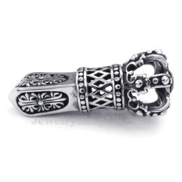 Halskette Mit Anhänger Kaiserkrone Aus Titan Mit Schwarzem Zirkonia (Inkl. Kette)