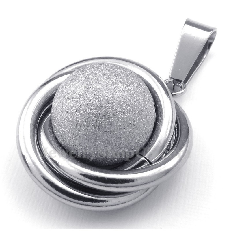 Halskette Mit Kugelanhänger Aus Titansilber (Kostenlose Kette) Halskette Mit Kugelanhänger Aus Titansilber (Kostenlose Kette)