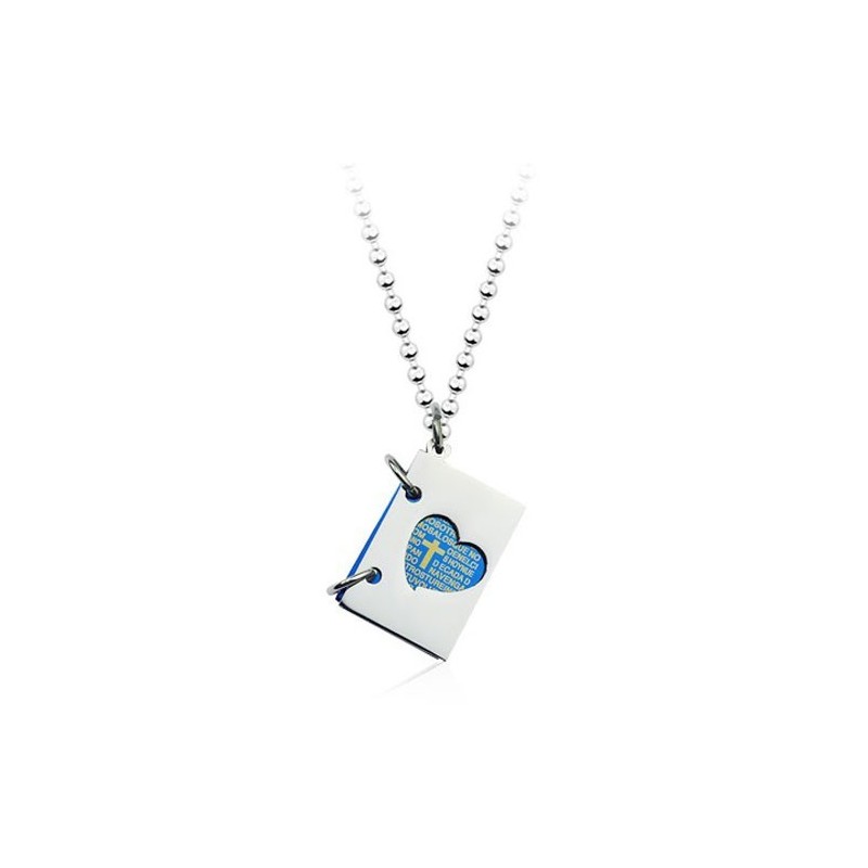 Titan-Anhänger Mit Bibel Und Kreuz Zum Öffnen Für Herren – Inklusive Kette Titan-Anhänger Mit Bibel Und Kreuz Zum Öffnen Für Herren – Inklusive Kette