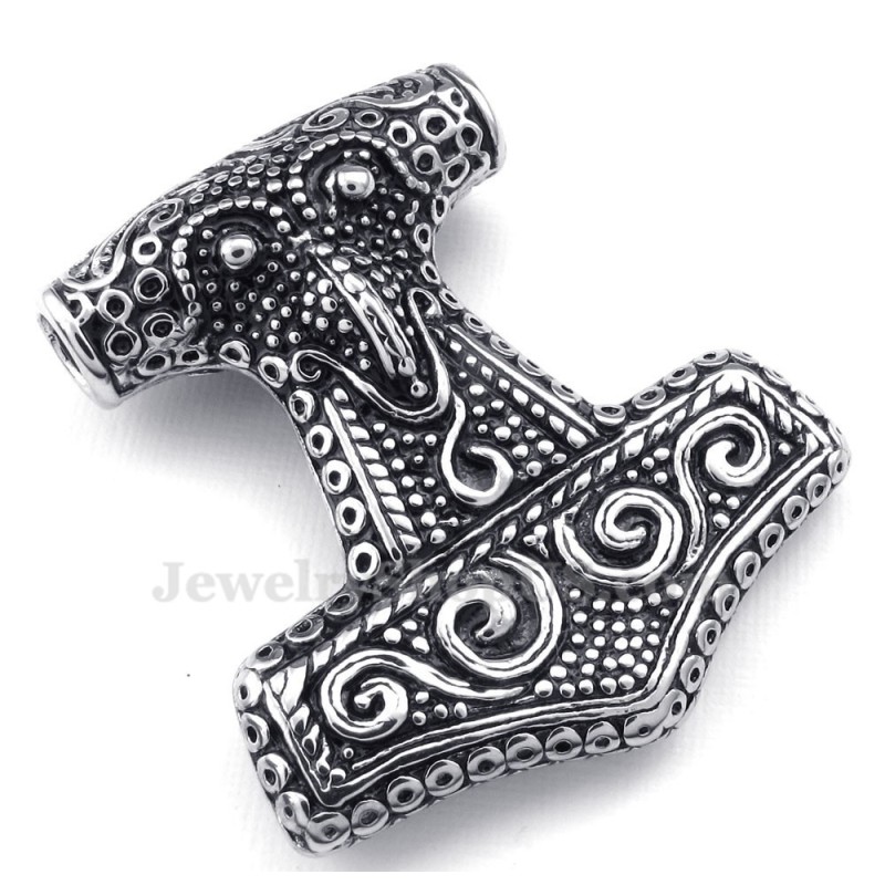 Halskette Mit Thorshammer-Anhänger Aus Titan (Kostenlose Kette) Halskette Mit Thorshammer-Anhänger Aus Titan (Kostenlose Kette)