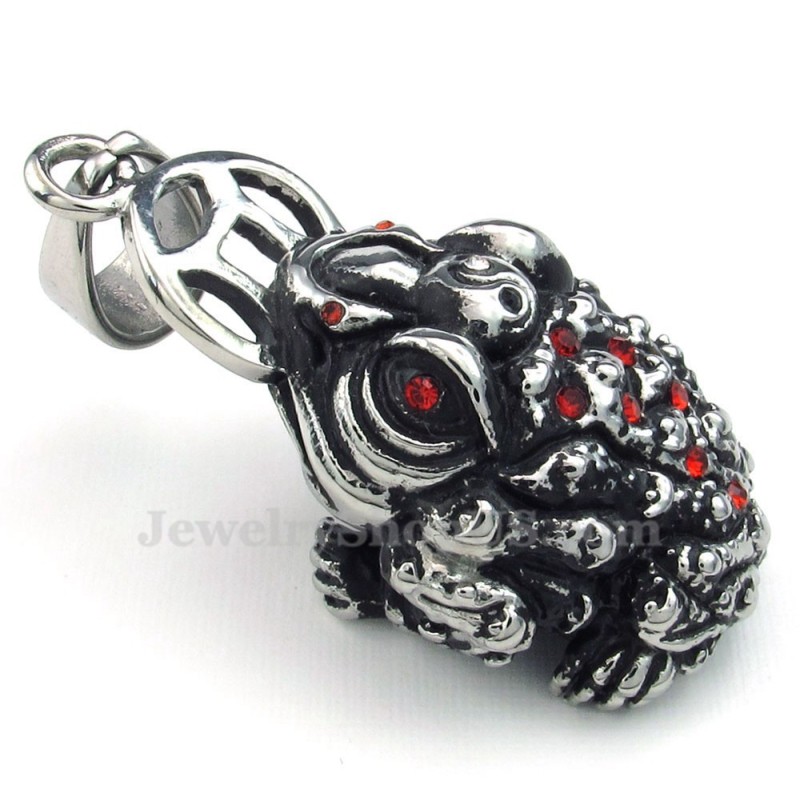 Halskette Mit Krötenanhänger Aus Titan (Kostenlose Kette) Halskette Mit Krötenanhänger Aus Titan (Kostenlose Kette)