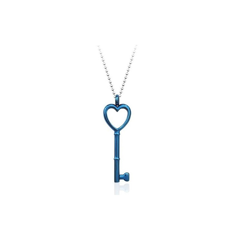 Titan-Anhänger Mit Herz-Schlüsselanhänger, Inklusive Kette Titan-Anhänger Mit Herz-Schlüsselanhänger, Inklusive Kette