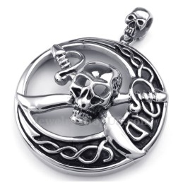 Titan-Halskette Mit Piratenschädel-Anhänger (Kostenlose Kette)