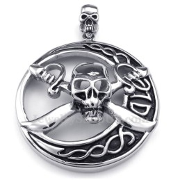 Titan-Halskette Mit Piratenschädel-Anhänger (Kostenlose Kette)