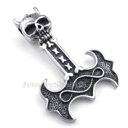 Halskette Mit Thorshammer-Anhänger Aus Titan (Kostenlose Kette)