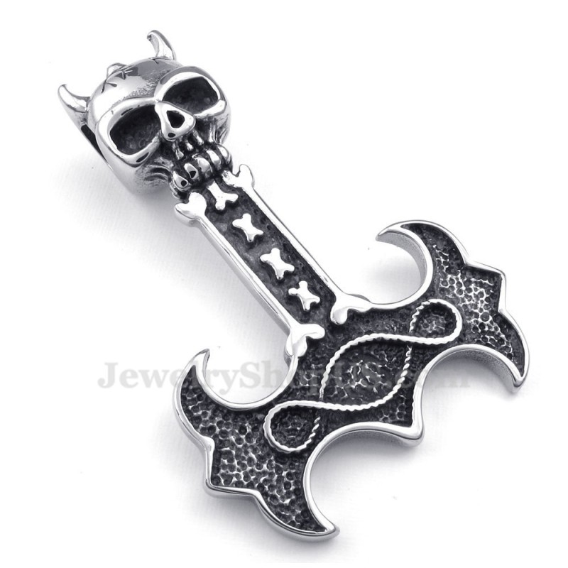 Halskette Mit Thorshammer-Anhänger Aus Titan (Kostenlose Kette) Halskette Mit Thorshammer-Anhänger Aus Titan (Kostenlose Kette)