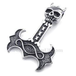 Halskette Mit Thorshammer-Anhänger Aus Titan (Kostenlose Kette)