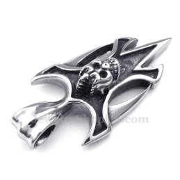 Halskette Mit Totenkopf-Anhänger Aus Titan (Kostenlose Kette)