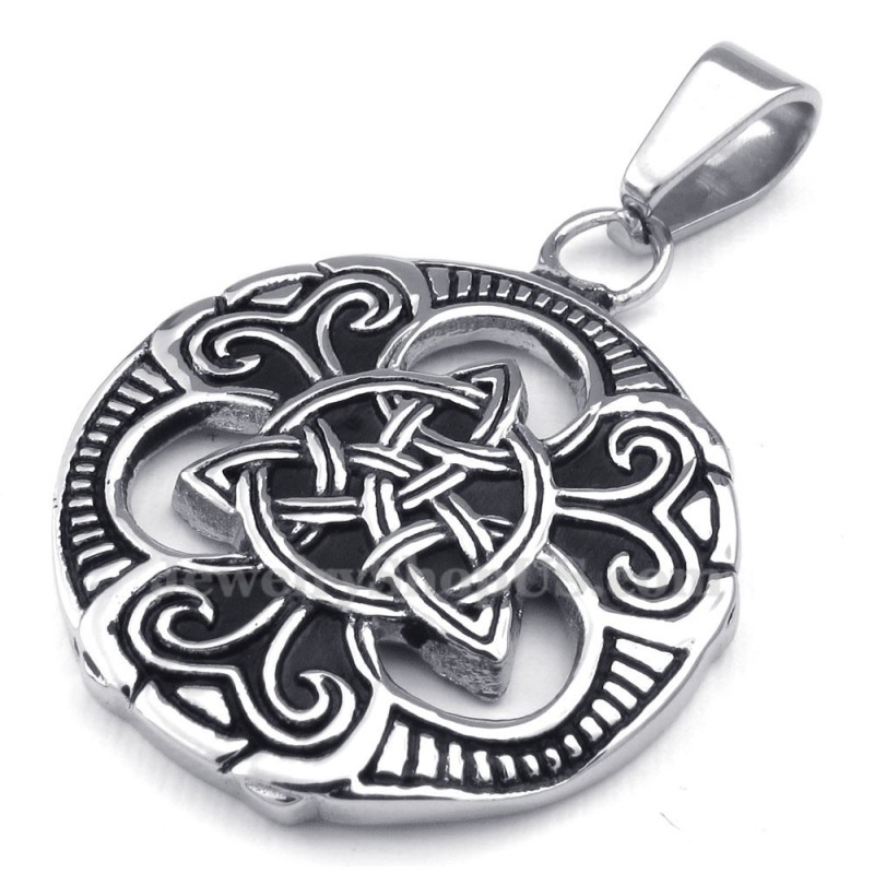Halskette Mit Keltischem Knotenanhänger Aus Titan (Kostenlose Kette) Halskette Mit Keltischem Knotenanhänger Aus Titan (Kostenlose Kette)