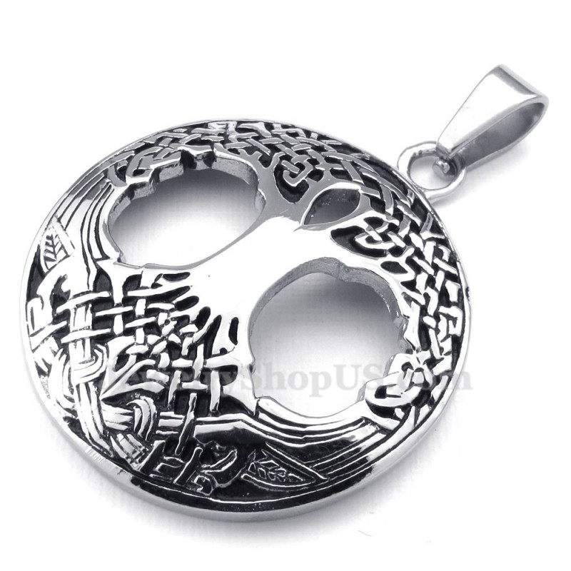 Titan-Halskette Mit Keltischem Lebensbaum-Anhänger (Kostenlose Kette) Titan-Halskette Mit Keltischem Lebensbaum-Anhänger (Kostenlose Kette)