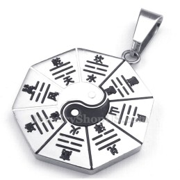 Halskette Mit Anhänger Aus Titan Mit Acht Diagrammen (Kostenlose Kette)