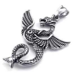 Halskette Mit Flugsaurier-Anhänger Aus Titan (Kostenlose Kette)