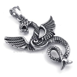 Halskette Mit Flugsaurier-Anhänger Aus Titan (Kostenlose Kette)