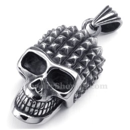 Halskette Mit Totenkopf-Anhänger Aus Titan (Kostenlose Kette)