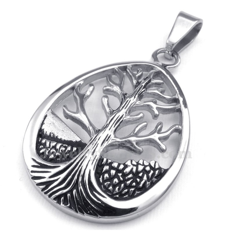 Halskette Mit Lebensbaum-Anhänger Aus Titan (Kostenlose Kette) Halskette Mit Lebensbaum-Anhänger Aus Titan (Kostenlose Kette)