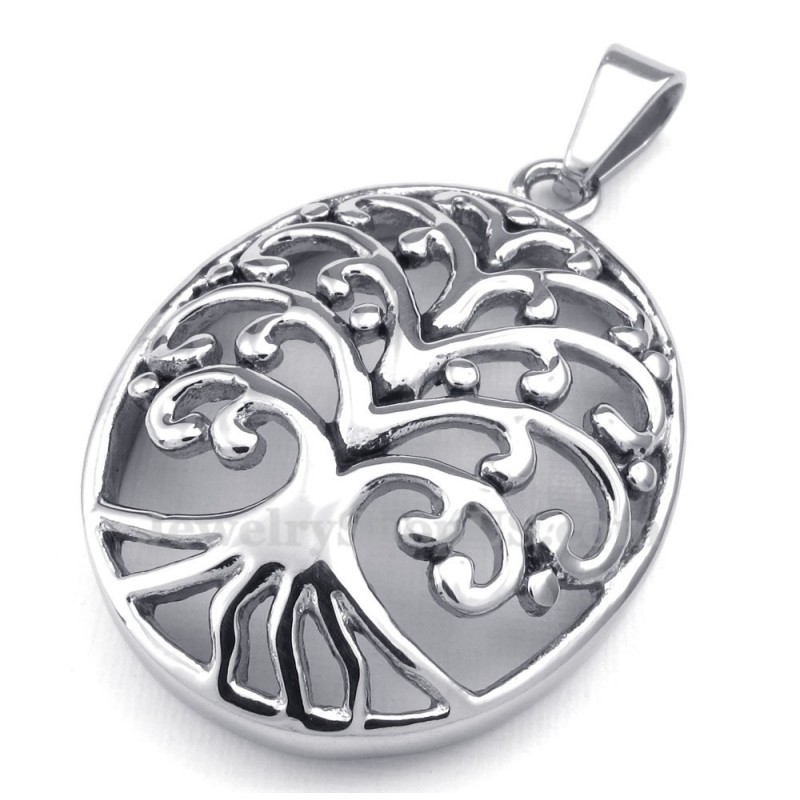 Halskette Mit Lebensbaum-Anhänger Aus Titan (Kostenlose Kette) Halskette Mit Lebensbaum-Anhänger Aus Titan (Kostenlose Kette)