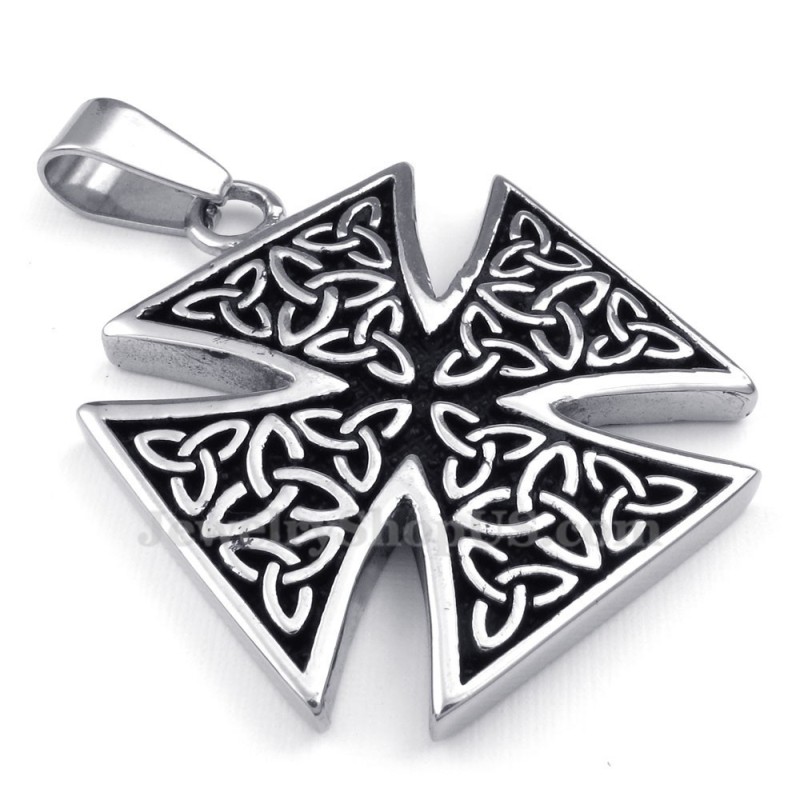 Halskette Mit Keltischem Knotenanhänger Aus Titan (Kostenlose Kette) Halskette Mit Keltischem Knotenanhänger Aus Titan (Kostenlose Kette)