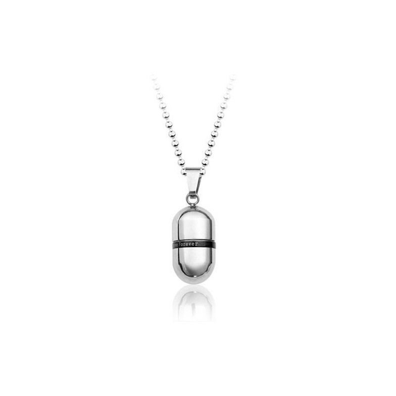 Anhänger „Love Forever“ Aus Titan Mit Aufklappbarer Kapsel – Inklusive Kette Anhänger „Love Forever“ Aus Titan Mit Aufklappbarer Kapsel – Inklusive Kette