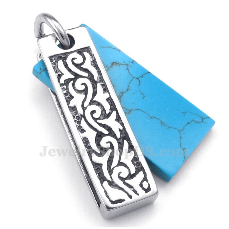 Halskette Mit Anhänger Aus Titan Mit Grünem Stein (Kostenlose Kette) Halskette Mit Anhänger Aus Titan Mit Grünem Stein (Kostenlose Kette)