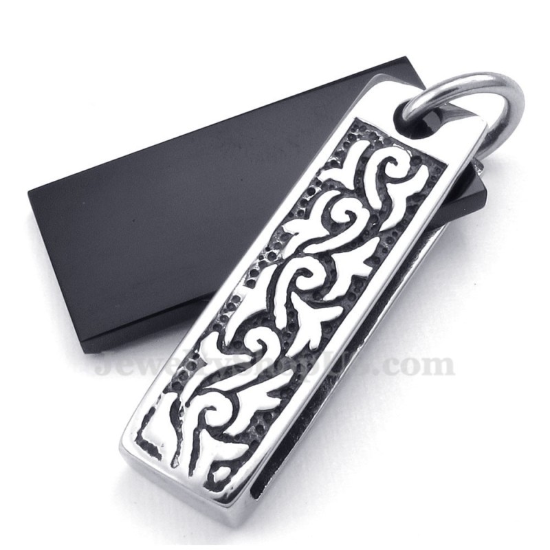 Halskette Mit Anhänger Aus Titan Mit Schwarzem Stein (Kostenlose Kette) Halskette Mit Anhänger Aus Titan Mit Schwarzem Stein (Kostenlose Kette)