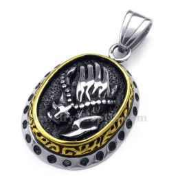 Halskette Mit Anhänger „Hände Schütteln“ Aus Titan (Inklusive Kette)