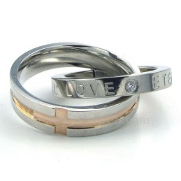 Titan-Halskette Mit Ineinandergreifenden Ringen Für Paare, Liebesgeschenk (Kostenlose Kette) (Ein Paar)