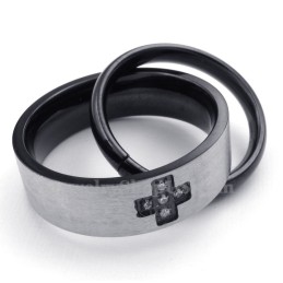 Titan-Anhänger-Halskette Mit Ineinandergreifenden Ringen Für Paare (Kostenlose Kette) (Ein Paar)