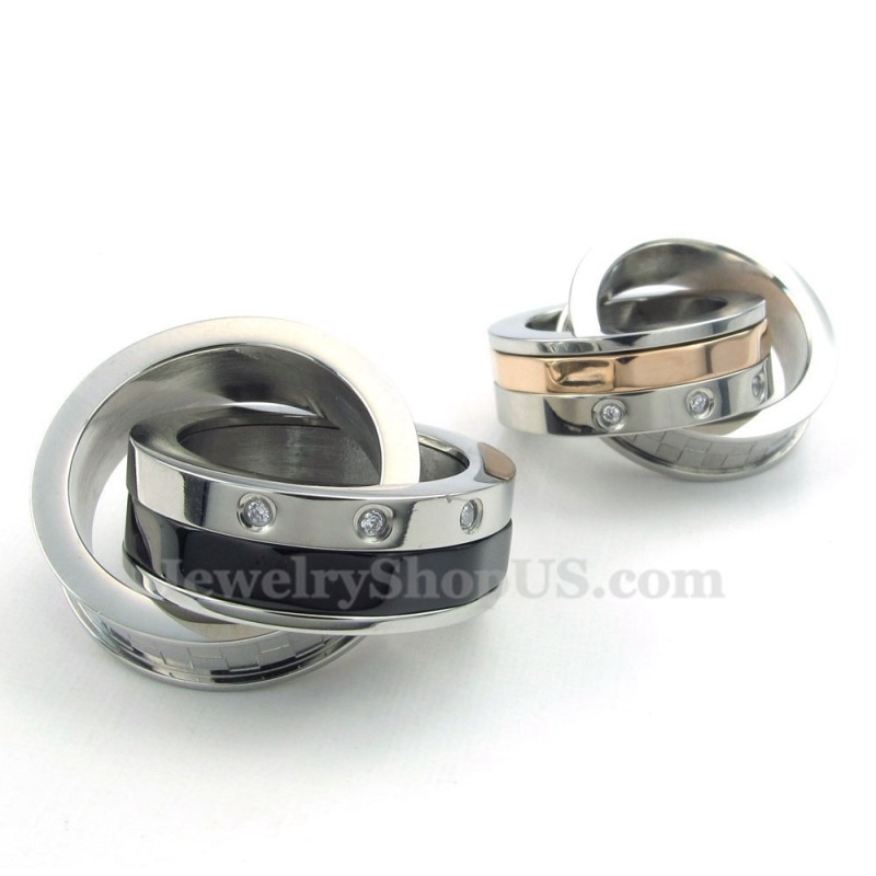 Ewige Liebe Titan-Halskette Mit Ineinandergreifenden Ringen Für Paare (Kostenlose Kette) (Ein Paar) Ewige Liebe Titan-Halskette Mit Ineinandergreifenden Ringen Für Paare (Kostenlose Kette) (Ein Paar)