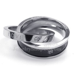Worship Love Titan-Halskette Mit Ineinandergreifenden Ringen Für Paare (Kostenlose Kette) (Ein Paar)