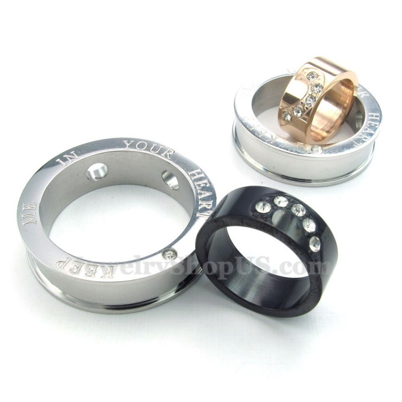 Halskette Mit Anhänger Aus Titan Mit Ineinandergreifenden Kreisen Für Paare (Kostenlose Kette) (Ein Paar) Halskette Mit Anhänger Aus Titan Mit Ineinandergreifenden Kreisen Für Paare (Kostenlose Kette) (Ein Paar)