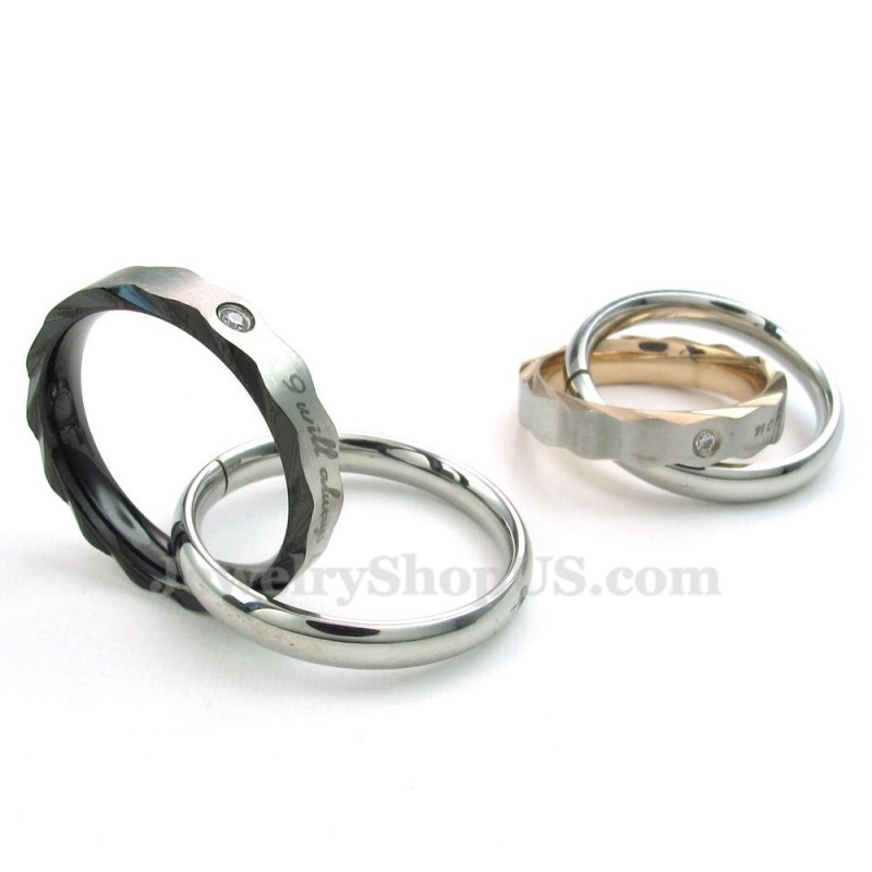 Zweifarbige Halskette Mit Anhänger Für Paare Aus Titan (Kostenlose Kette) (Ein Paar) Zweifarbige Halskette Mit Anhänger Für Paare Aus Titan (Kostenlose Kette) (Ein Paar)