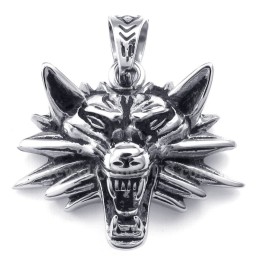 Halskette Mit Wolfsanhänger Aus Titan (Kostenlose Kette)