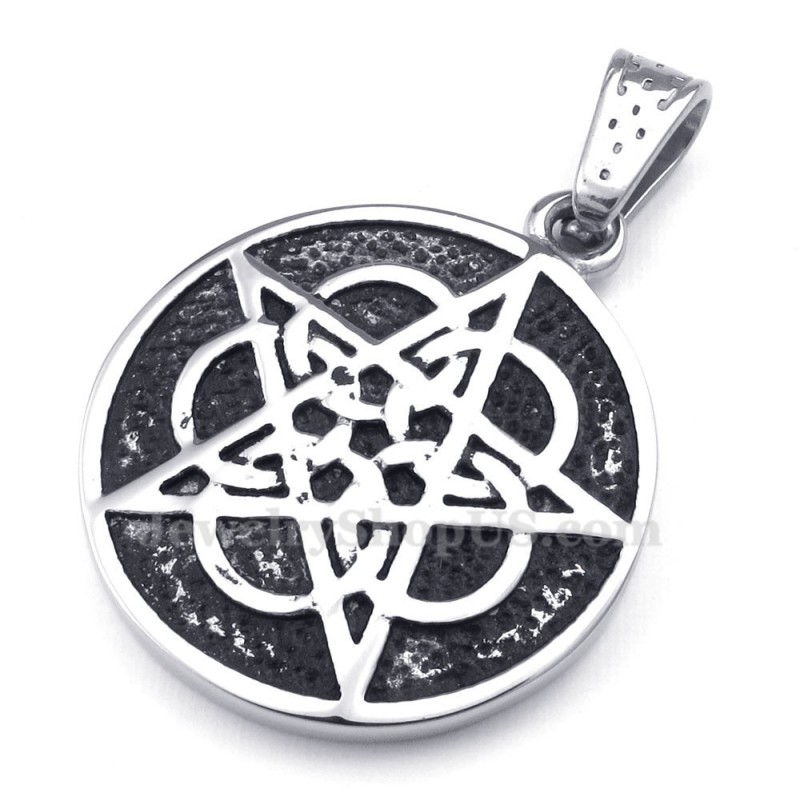 Halskette Mit Fünfzackigem Sternanhänger Aus Titan (Kostenlose Kette) Halskette Mit Fünfzackigem Sternanhänger Aus Titan (Kostenlose Kette)