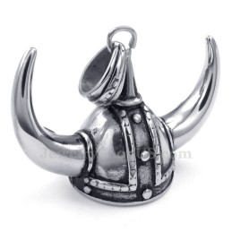 Halskette Mit Helmanhänger Aus Titan Mit Horn (Kostenlose Kette)
