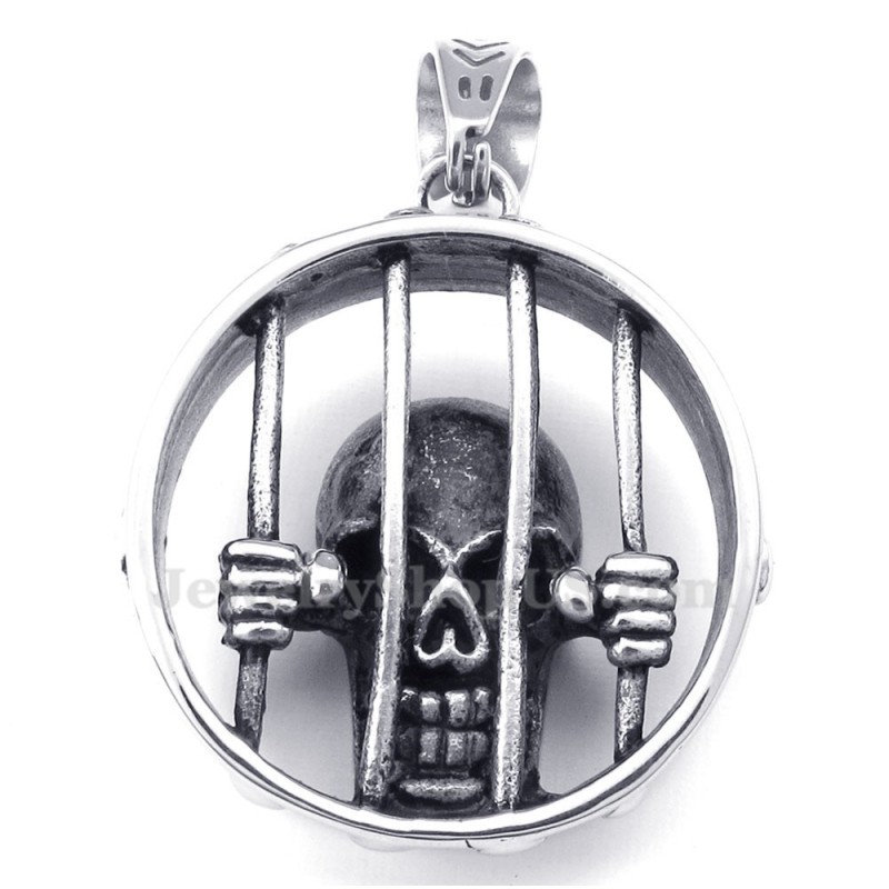 Halskette Mit Totenkopf-Anhänger Aus Titan (Kostenlose Kette) Halskette Mit Totenkopf-Anhänger Aus Titan (Kostenlose Kette)