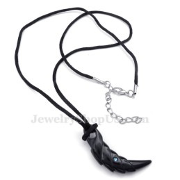 Halskette Mit Talon-Anhänger Aus Schwarzem Titan (Kostenlose Kette)